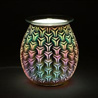 3D GEOMETRIC LIGHT UP ELECTRIC OIL BURNER (UK 3-PIN PLUG)