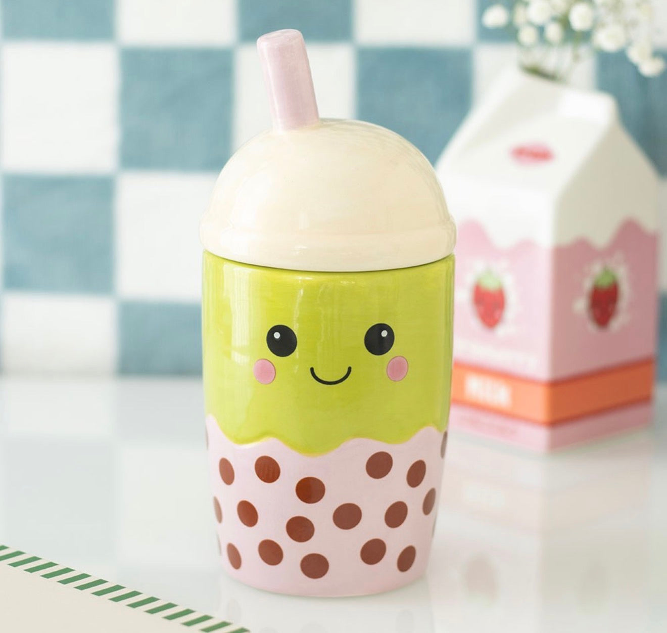 KAWAII BUBBLE TEA OIL BURNER AND WAX WARMER