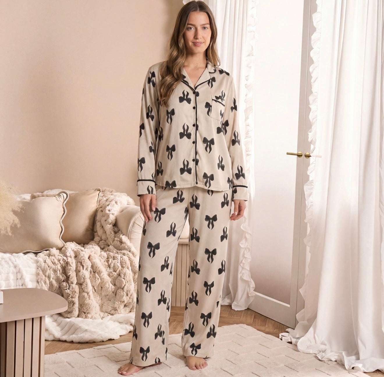 Bow print pjs