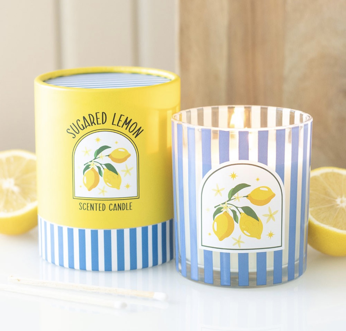SUGARED LEMON SCENTED CANDLE