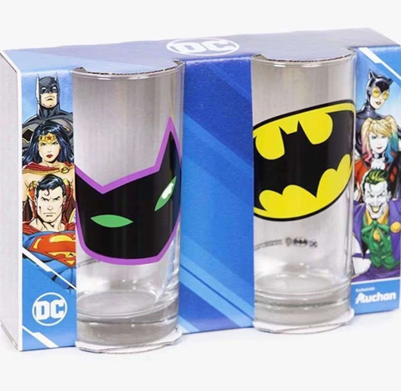 DC Comics Batman & Catwoman Glass Tumbler Set