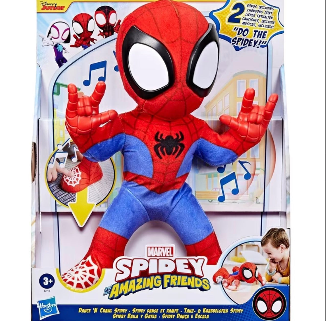 SPIDEY AND HIS AMAZING FRIENDS - Dance 'N Crawl Spidey Interactive Plush Toy