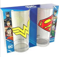 DC Comics Superman & Wonder Woman Glass Tumbler Set