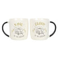 KING AND QUEEN COUPLES CARAVAN MUG SET