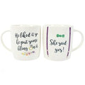 SHE SAID YES MUGS COUPLES MUG SET