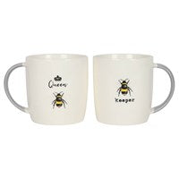 QUEEN BEE AND KEEPER COUPLES MUG SET