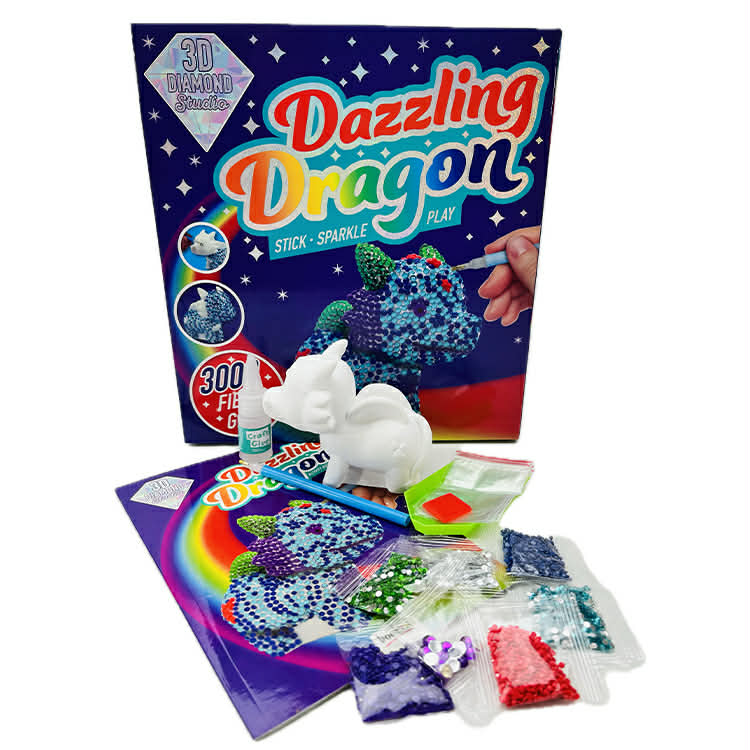 Dazzling Dragon 3D Diamond Art Kit