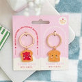 SET OF 2 PEANUT BUTTER AND JELLY KEYRINGS