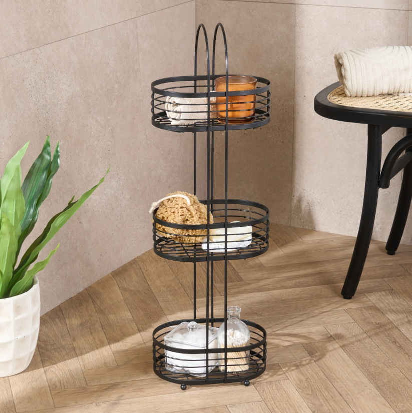3-Tier Bathroom Caddy - Black
