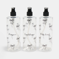 Bows Dispenser Bottles, Clear/Black - 3 Pack