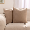 (2 PACK) Matte Velvet Cushion Covers - Natural