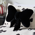 Velvet Bow Shaped Cushion - Black