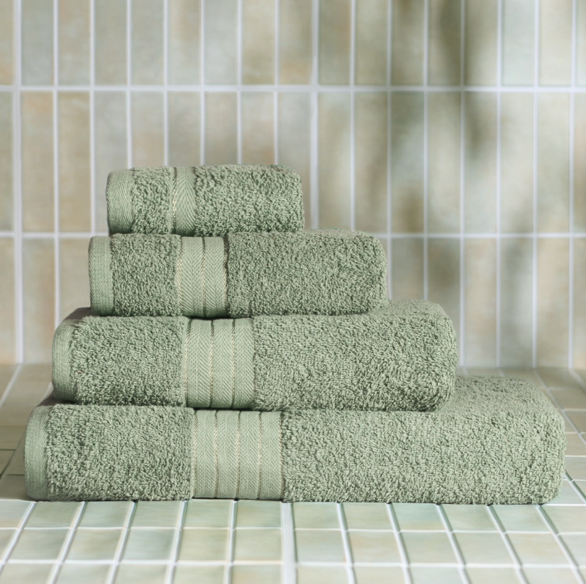 100% Cotton Towel - Sage Green