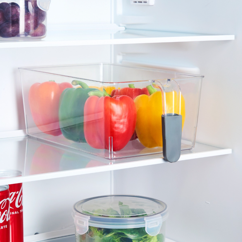 Fridge Storage Tray With Handle - Clear