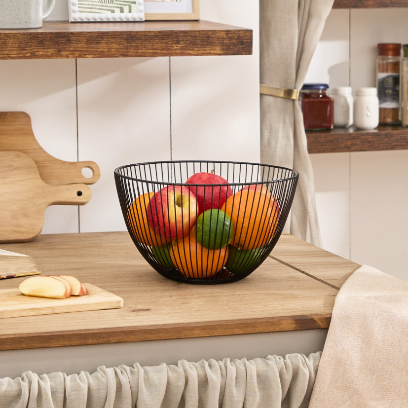 Wire Fruit Basket - Black