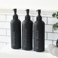 Dispenser Bottles, Black - 3 Pack